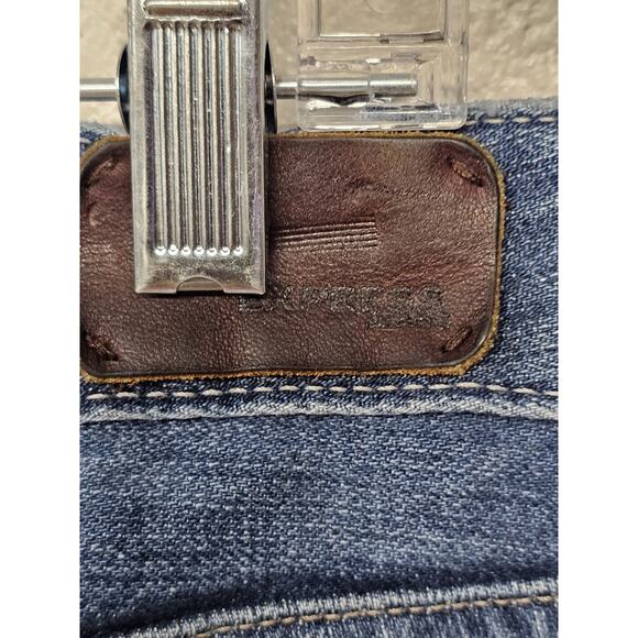 Y2K Express Low Rise Flare Womens Sz 4 Long Denim Jeans Preppy Normcore - Picture 4 of 14